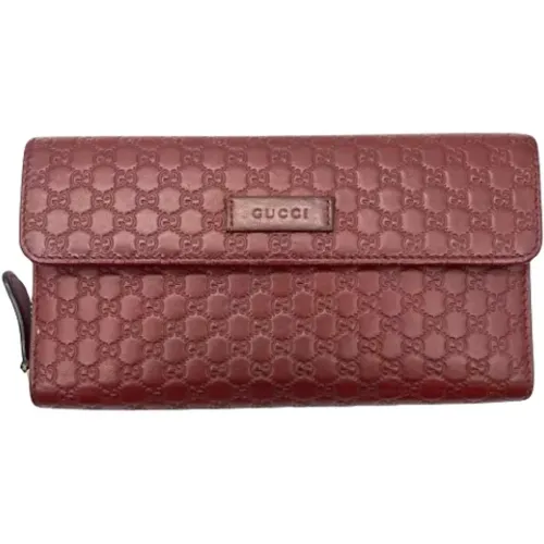 Pre-owned Leather wallets , female, Sizes: ONE SIZE - Gucci Vintage - Modalova