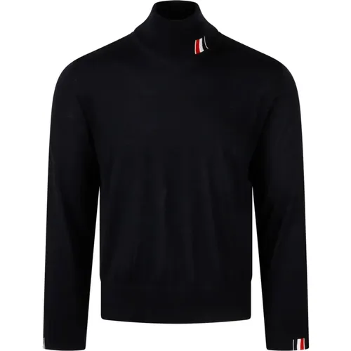 Gestreifter Rollkragenpullover mit Tricolor-Details - Thom Browne - Modalova