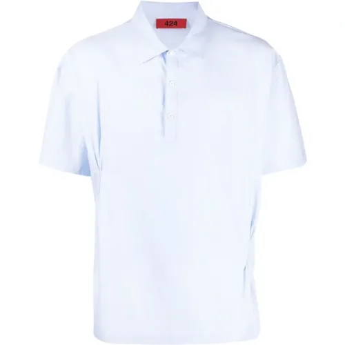 Polo Shirts, male, , Size: M Clear Cotton Polo Shirt - 424 - Modalova