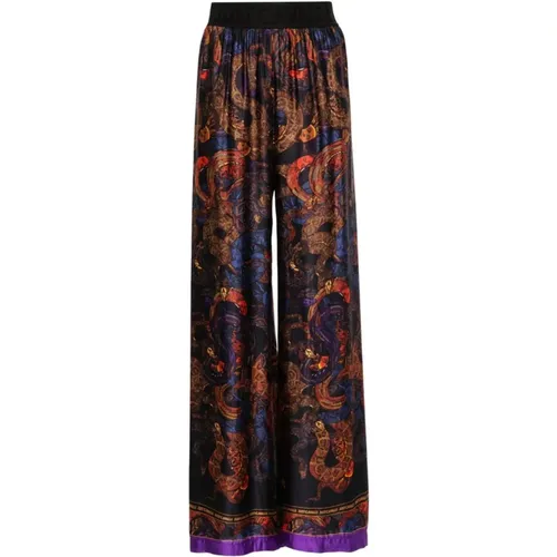 Wide Trousers, female, , Size: M Multicolour Trousers for Women Aw24 - Just Cavalli - Modalova