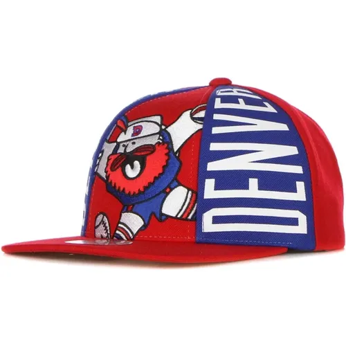 Caps, male, , Size: ONE SIZE Denver Nuggets Flat Brim Snapback Cap - Mitchell & Ness - Modalova