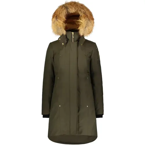 Golden Stirling Parka with Fox Fur , female, Sizes: XS, S, L, M - Moose Knuckles - Modalova