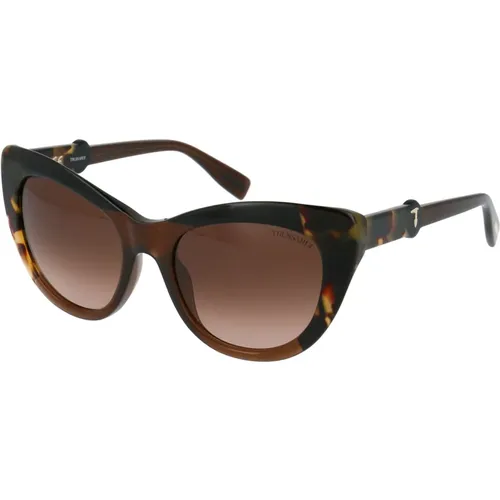 Stylish Sunglasses Str294 for Summer , female, Sizes: 53 MM - Trussardi - Modalova