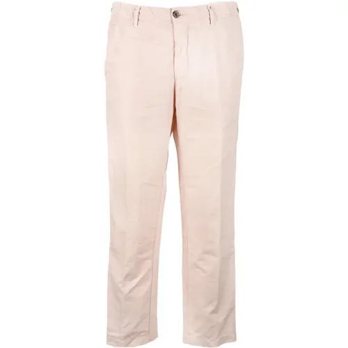 Chinos, male, , Size: S Casual Linen Blend Trousers - Myths - Modalova