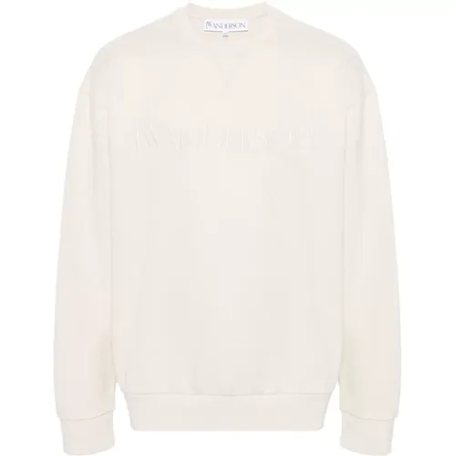 Besticktes Logo Rundhals Sweatshirt , Herren, Größe: L - JW Anderson - Modalova