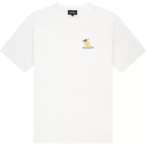 Limone T-Shirt Herren Weiß/Blau , Herren, Größe: L - Quotrell - Modalova