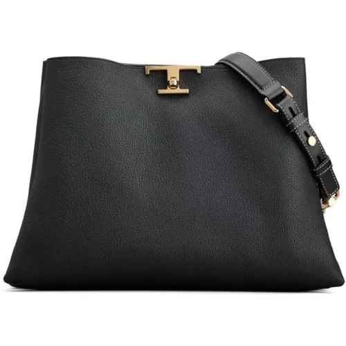 Leather Trapeze Bag , female, Sizes: ONE SIZE - TOD'S - Modalova