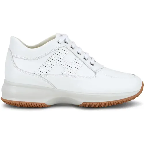 Leather Interactive Sneakers , female, Sizes: 2 1/2 UK, 5 1/2 UK, 4 UK, 7 UK, 3 UK, 6 UK, 3 1/2 UK, 1 UK, 2 UK - Hogan - Modalova