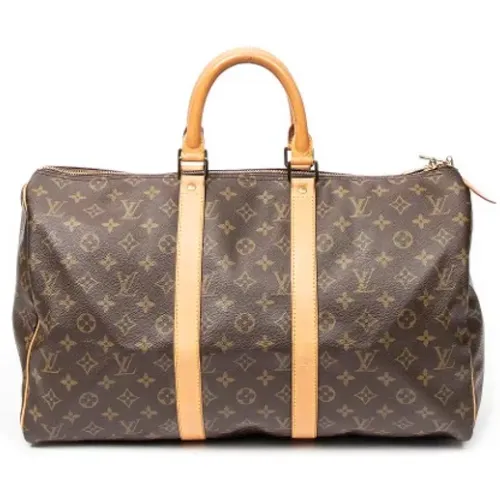 Pre-owned Weekend Bags, female, , Size: ONE SIZE Pre-owned Canvas travel-bags - Louis Vuitton Vintage - Modalova