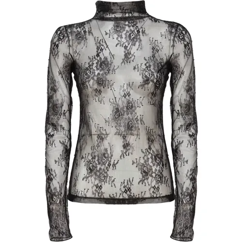 Lace Collar Sweater , female, Sizes: XS, M, S - pinko - Modalova