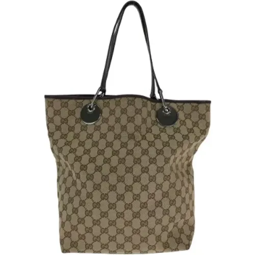 Pre-owned Tote Bags, female, , Size: ONE SIZE Pre-owned Canvas totes - Gucci Vintage - Modalova