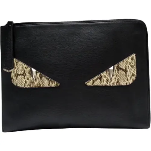 Pre-owned Clutches, female, , Size: ONE SIZE Pre-owned Leather clutches - Fendi Vintage - Modalova