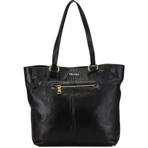 Pre-owned Tote Bags, female, , Size: ONE SIZE Pre-owned Leather shoulder-bags - Prada Vintage - Modalova