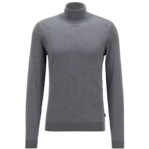 Turtlenecks, male, , Size: 2XL Slim Fit Merino Wool Turtleneck Sweater - Hugo Boss - Modalova