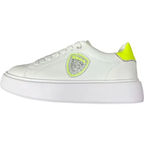 Yellow Fluorescent Venus Platform Sneakers , female, Sizes: 3 UK, 5 UK, 6 UK - Blauer - Modalova