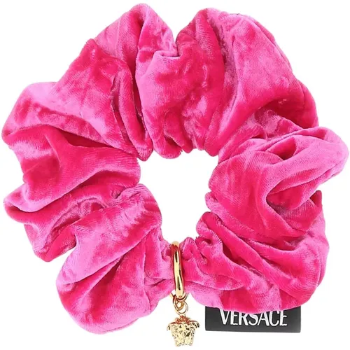 Chenille Scrunchie in Fuchsia Farbe - Versace - Modalova