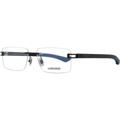 Glasses, male, , Size: ONE SIZE Square Metal Eyeglasses for Men - Longines - Modalova