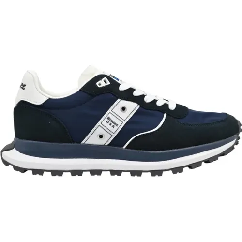Navy Sneakers S3Nash01 , male, Sizes: 7 UK, 6 UK, 9 UK, 11 UK, 10 UK, 8 UK - Blauer - Modalova