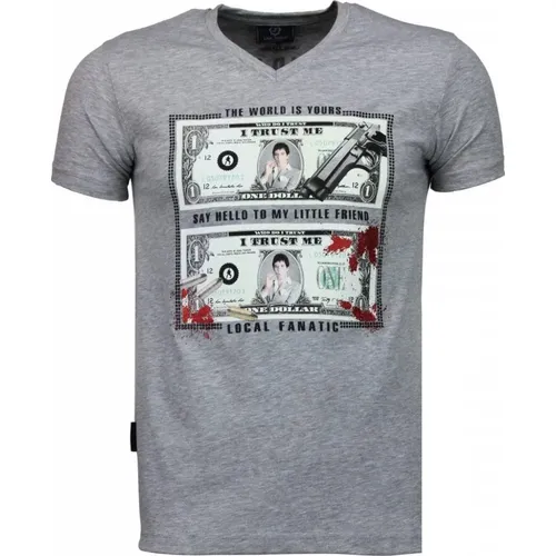 Scarface Dollar Black Stones - Men T-Shirt - 2313G , male, Sizes: XL, XS, S - Local Fanatic - Modalova