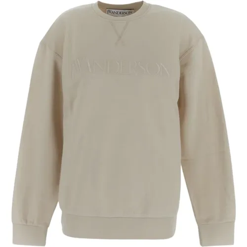 Baumwoll-Logo Sweatshirt , Damen, Größe: XS - JW Anderson - Modalova