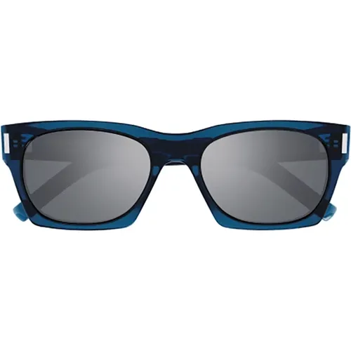 Blaue Sonnenbrille für Frauen - Saint Laurent - Modalova