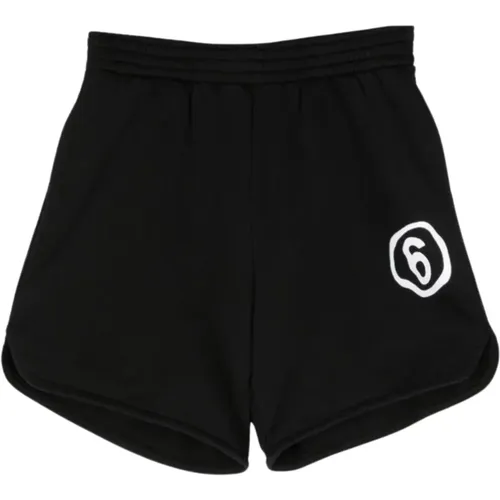 Schwarze Shorts mit Elastischem Bund - Maison Margiela - Modalova