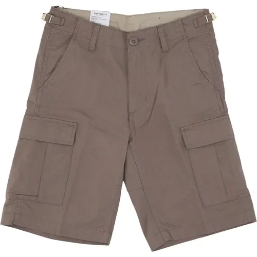 Casual Shorts, male, , Size: W32 Cargo Shorts with Pockets and Adjustable Waist - Carhartt WIP - Modalova