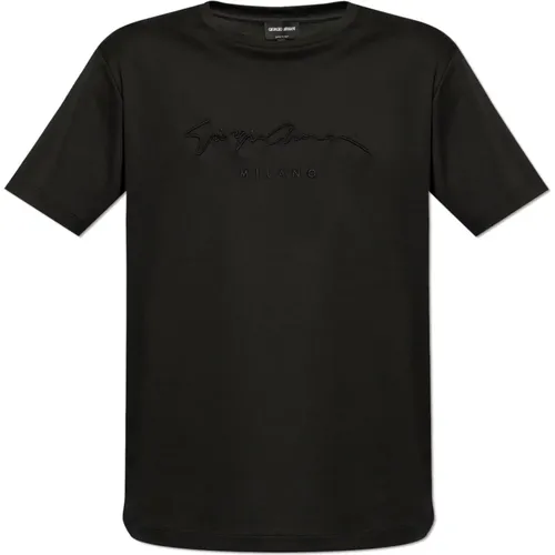 T-Shirt mit Logo , Herren, Größe: 2XL - Giorgio Armani - Modalova