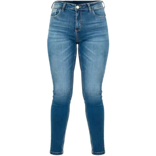 High-Waist Skinny Jeans Blau , Damen, Größe: W25 - Kocca - Modalova