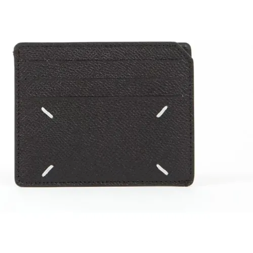 Wallets & Cardholders, male, , Size: ONE SIZE Leather Card Holder with Inserts - Maison Margiela - Modalova