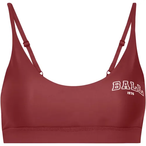 Sporty Bordeaux Top with Adjustable Straps , female, Sizes: S, XS - Ball - Modalova