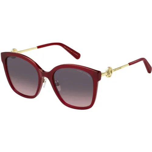 Rote Sonnenbrille mit braunen pink getönten Gläsern - Marc Jacobs - Modalova