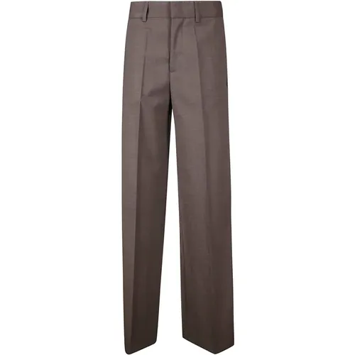 Wool Soft Fit Trousers with Pockets , female, Sizes: M - P.a.r.o.s.h. - Modalova