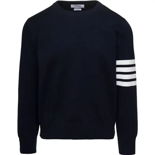 Sweatshirt,Blauer Pullover 4-Bar Milano Stitch Jumper - Thom Browne - Modalova