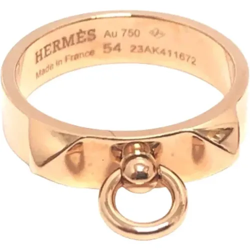 Pre-owned Jewellery, female, , Size: ONE SIZE Pre-owned Rose Gold rings - Hermès Vintage - Modalova