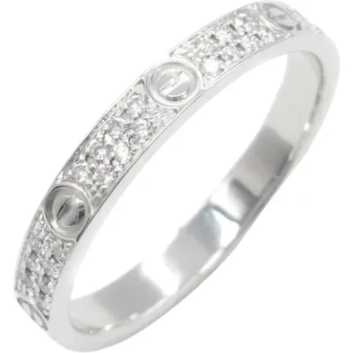 Pre-owned White Gold rings , female, Sizes: ONE SIZE - Cartier Vintage - Modalova