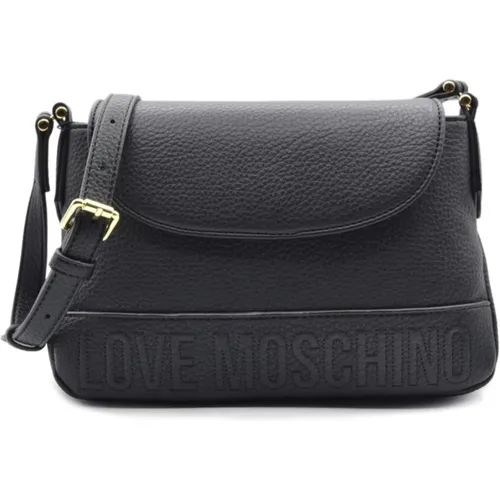 Cross Body Bags, female, , Size: ONE SIZE Iconic Shoulder Bag with Magnetic Button - Love Moschino - Modalova