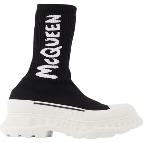 Plateau-Sneakers in Schwarz und Weiß , Damen, Größe: 39 EU - alexander mcqueen - Modalova