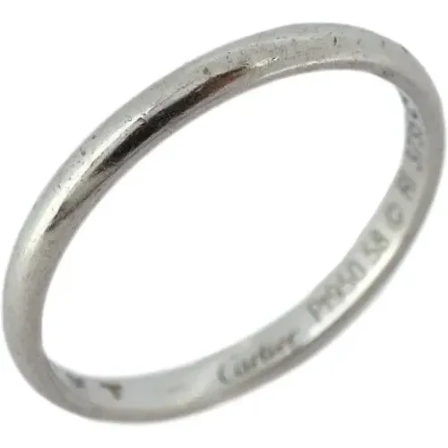 Pre-owned Jewellery, male, , Size: ONE SIZE Pre-owned Platinum rings - Cartier Vintage - Modalova