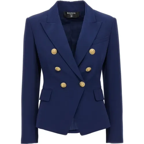 Midnight Double Breasted Blazer - Balmain - Modalova