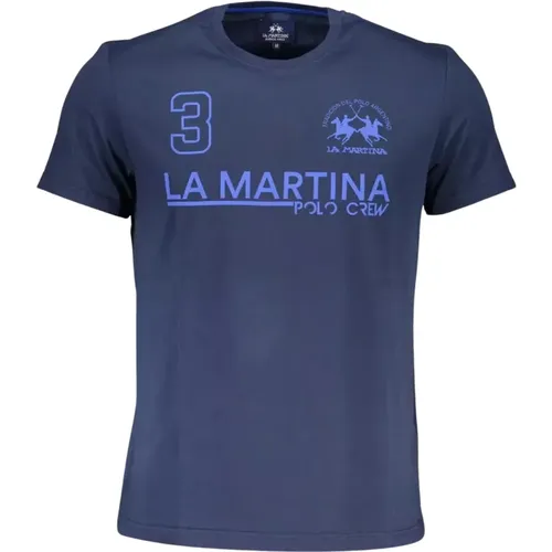 T-Shirts, male, , Size: 2XL Printed Logo Cotton T-Shirt - LA MARTINA - Modalova