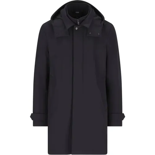 Parkas, male, , Size: XL Hooded Parka with Snap Fastenings - Fay - Modalova