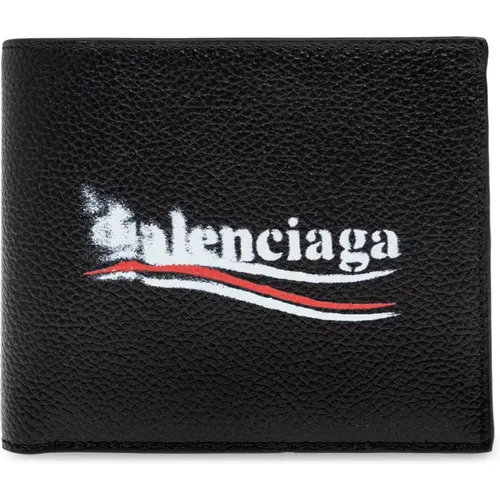 Leather Wallet , male, Sizes: ONE SIZE - Balenciaga - Modalova