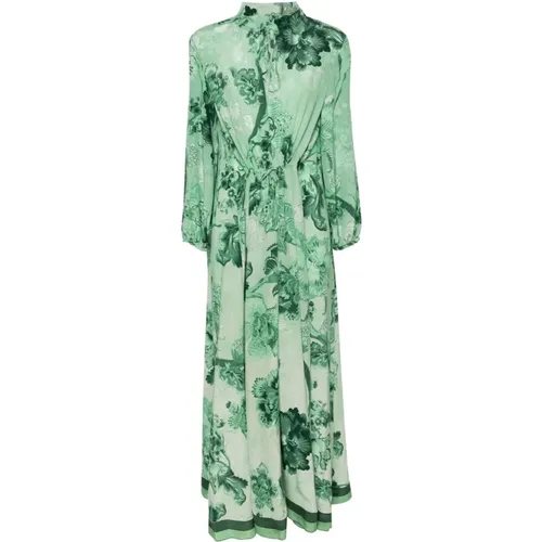 Floral Print Silk Dress , female, Sizes: XS - F.r.s For Restless Sleepers - Modalova