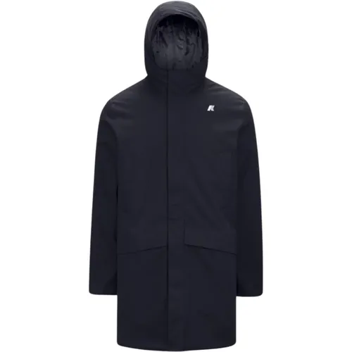 Blaue Jacke , Herren, Größe: M - K-way - Modalova