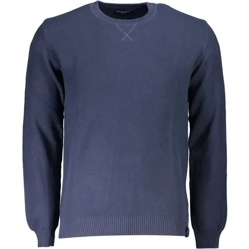 Blaue Baumwollpullover mit Kontrastdetails , Herren, Größe: M - North Sails - Modalova