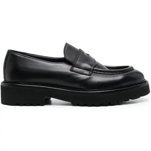 Elegante Schwarze Loafer , Damen, Größe: 37 EU - Doucal's - Modalova