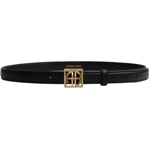 Monogram Belt - Classic Style , female, Sizes: XS/S, M/L - Anine Bing - Modalova