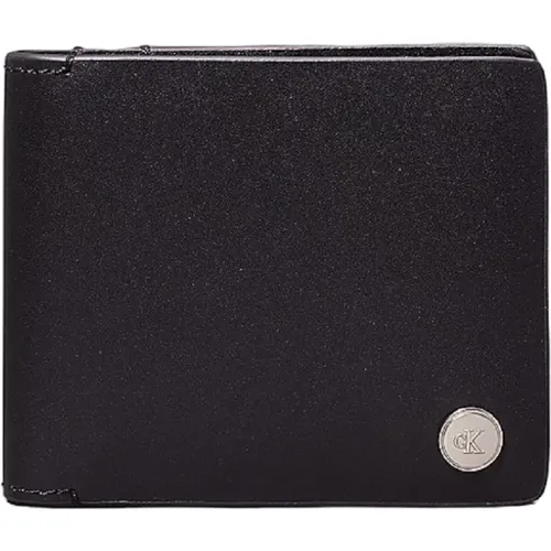 Wallets & Cardholders, male, , Size: ONE SIZE Leather Wallet with Multiple Compartments - Calvin Klein - Modalova