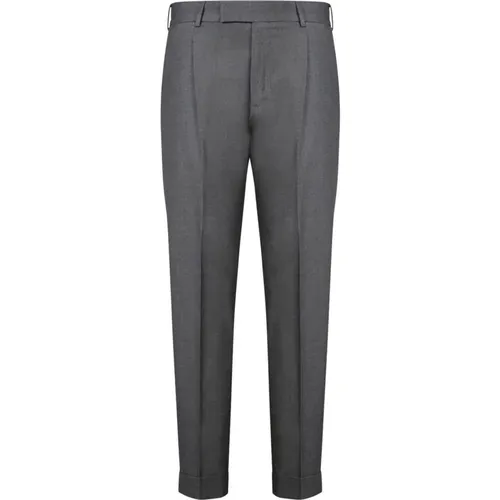 Chinos, male, , Size: XL Grey Stylish Men's Trousers - PT Torino - Modalova